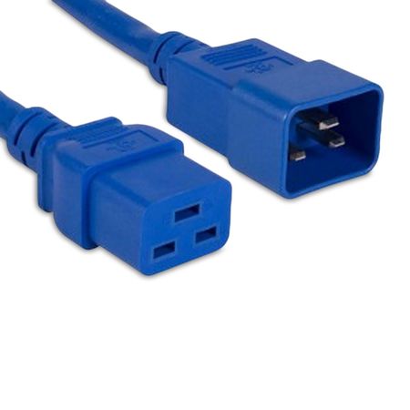 ENET C19 To C20 6Ft Blue Power Cord C19C20-BL-6F-ENC
